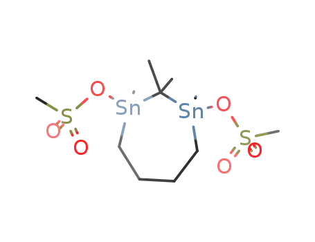 Molecular Structure of 143255-10-1 (1,3-Distannepane, 1,2,2,3-tetramethyl-1,3-bis[(methylsulfonyl)oxy]-)