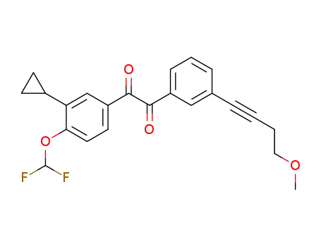 1-(3-cyclopropyl-4-(difluoromethoxy)phenyl)-2-(3-(4-methoxybut-1-ynyl)phenyl)ethane-1,2-dione