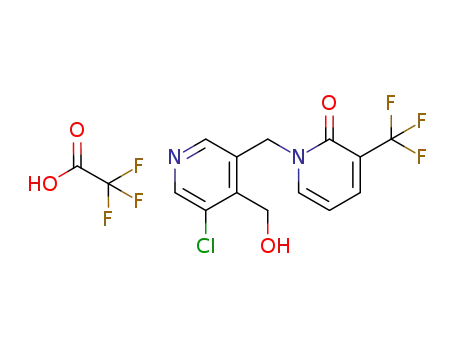 1-(5-chloro-4-hydroxymethyl-pyridin-3-ylmethyl)-3-trifluoromethyl-1H-pyridin-2-one trifluoroacetate