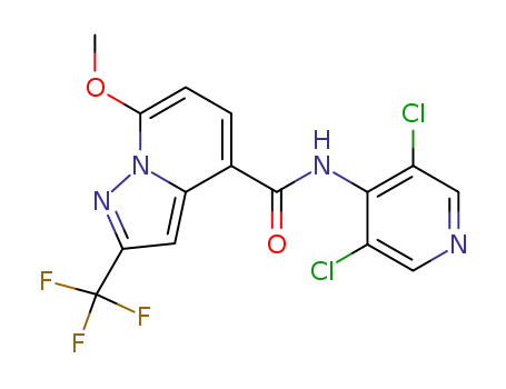 7-methoxy-2-trifluoromethylpyrazolo[1,5-a]pyridine-4-carboxylic acid (3,5-dichloro pyridin-4-yl)amide