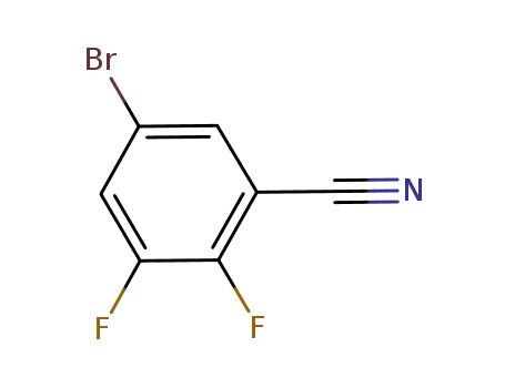 Molecular Structure of 1105665-42-6 (Benzonitrile, 5-broMo-2,3-difluoro-)