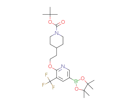 tert-butyl 4-(2-{[5-(4,4,5,5-tetramethyl-1,3,2-dioxaborolan-2-yl)-3-(trifluoromethyl)pyridin-2-yl]oxy}ethyl)piperidine-1-carboxylate