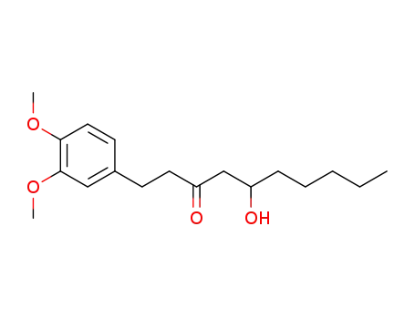 Molecular Structure of 61914-52-1 (3-Decanone, 1-(3,4-dimethoxyphenyl)-5-hydroxy-)
