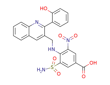4-((2-(2-hydroxyphenyl)quinolin-3-yl)methylamino)-3-nitro-5-sulfamoylbenzoic acid