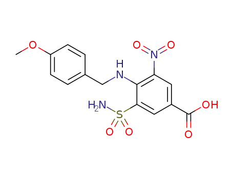 4-[(4-methoxybenzyl)amino]-3-nitro-5-sulfamoylbenzoic acid