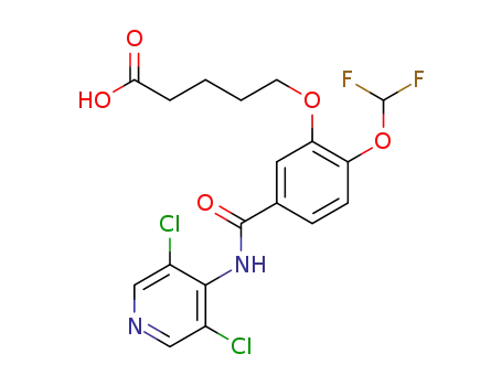 5-[5-{[(3,5-dichloropyridin-4-yl)amino]carbonyl}-2-(difluoromethoxy) phenoxy]pentanoic acid