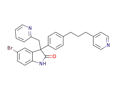5-bromo-3-(pyridin-2-ylmethyl)-3-(4-(3-(pyridin-4-yl)propyl)phenyl)indolin-2-one