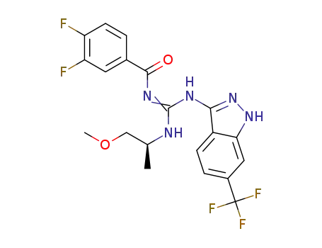 (S)-3,4-difluoro-N-(((1-methoxypropan-2-yl)amino)((6-(trifluoromethyl)-1H-indazol-3-yl)amino)methylene)benzamide