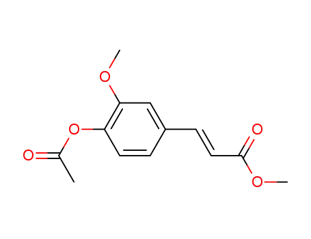 Molecular Structure of 144256-14-4 (2-Propenoic acid, 3-[4-(acetyloxy)-3-methoxyphenyl]-, methyl ester, (E)-)