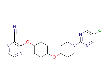 3-((1r,4r)-4-(1-(5-chloropyrimidin-2-yl)piperidin-4-yloxy)cyclohexyloxy)pyrazine-2-carbonitrile