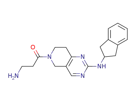 3-amino-1-[2-(2,3-dihydro-1H-inden-2-ylamino)-7,8-dihydropyrido[4,3-d]pyrimidin-6(5H)-yl]propan-1-one