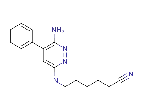 6-((6-amino-5-phenylpyridazin-3-yl)amino)hexanenitrile