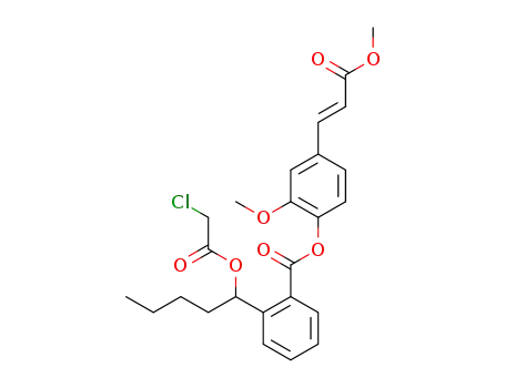 (±)-(E)-2-methoxy-4-(3-methoxy-3-oxoprop-1-en-1-yl)phenyl 2-(1-(2-chloroacetoxy)pentyl)benzoate