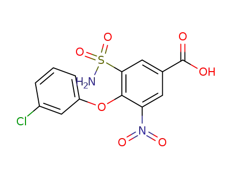 4-(m-chlorophenoxy)-3-nitro-5-sulphamyl-benzoic acid