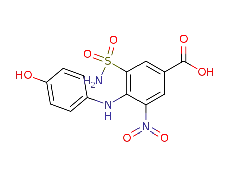 4-(p-hydroxyanilino)-3-nitro-5-sulphamyl-benzoic acid