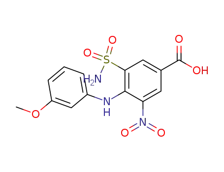4-(m-methoxyanilino)-3-nitro-5-sulphamyl-benzoic acid