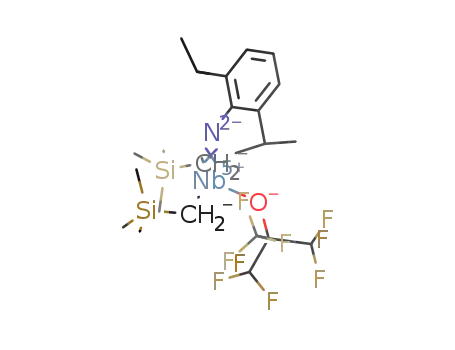 Nb(N-2,6-iPr2C6H3)(CH2SiMe3)2[OC(CF3)3]