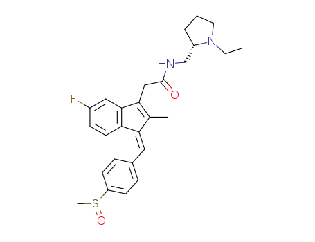 N-(((S)-1-ethylpyrrolidin-2-yl)methyl)-2-((Z)-5-fluoro-2-methyl-1-(4-(methylsulfinyl)benzylidene)-1H-inden-3-yl)acetamide
