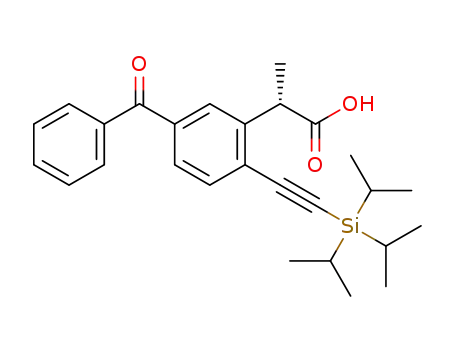 (S)-2-(5-benzoyl-2-((triisopropylsilyl)ethynyl)phenyl)propanoic acid