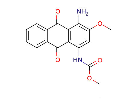 (4-amino-3-methoxy-9,10-dioxo-9,10-dihydro-[1]anthryl)-carbamic acid ethyl ester
