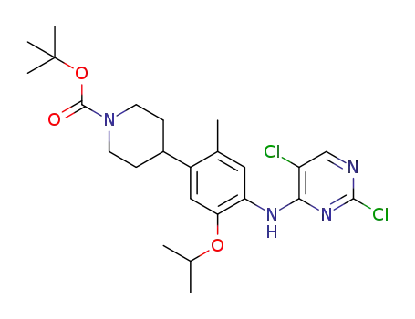 tert-butyl 4-(4-(2,5-dichloro-4-pyrimidinyl)amino-5-isopropoxy-2-methylphenyl)piperidine-1-carboxylate