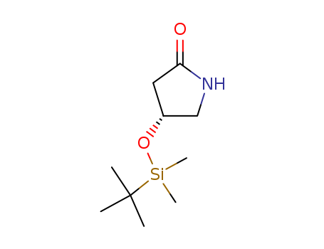Molecular Structure of 131653-51-5 (2-Pyrrolidinone, 4-[[(1,1-dimethylethyl)dimethylsilyl]oxy]-, (4R)-)