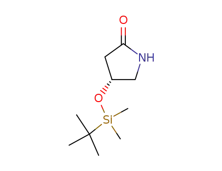 Molecular Structure of 131653-51-5 (2-Pyrrolidinone, 4-[[(1,1-dimethylethyl)dimethylsilyl]oxy]-, (4R)-)