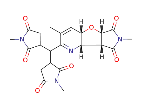 (4aS,5aS,8aR,8bS)-2-[Bis-(1-methyl-2,5-dioxo-pyrrolidin-3-yl)-methyl]-3,7-dimethyl-4a,5a,8a,8b-tetrahydro-pyrrolo[3',4':4,5]furo[3,2-b]pyridine-6,8-dione