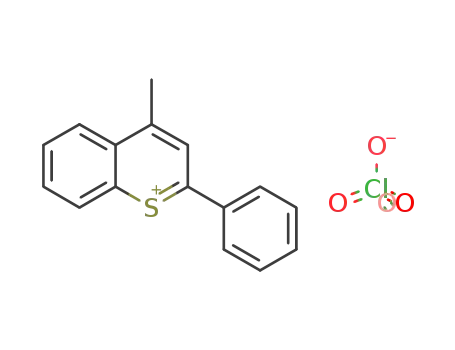 Molecular Structure of 22956-26-9 (1-Benzothiopyrylium, 4-methyl-2-phenyl-, perchlorate)