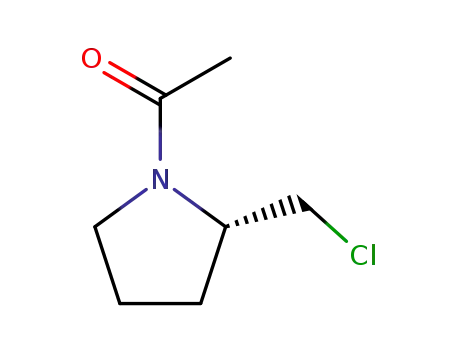 Molecular Structure of 66158-70-1 (Pyrrolidine, 1-acetyl-2-(chloromethyl)-, (S)-)