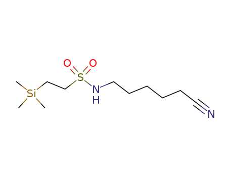 Molecular Structure of 106043-12-3 (Ethanesulfonamide, N-(5-cyanopentyl)-2-(trimethylsilyl)-)