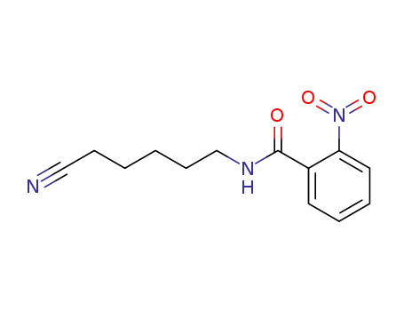 Molecular Structure of 88346-68-3 (Benzamide, N-(5-cyanopentyl)-2-nitro-)