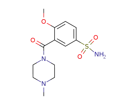 Molecular Structure of 113681-65-5 (Piperazine, 1-[5-(aminosulfonyl)-2-methoxybenzoyl]-4-methyl-)
