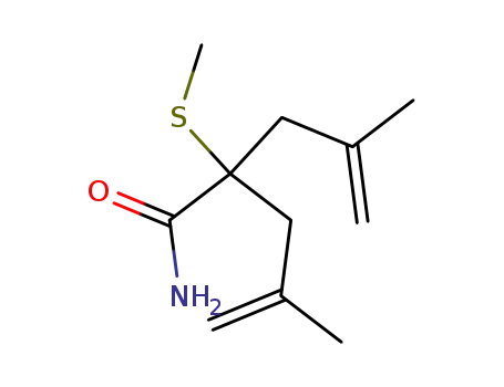 4-Methyl-2-(2-methyl-allyl)-2-methylsulfanyl-pent-4-enoic acid amide