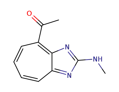 Molecular Structure of 143769-47-5 (Ethanone, 1-[2-(methylamino)-4-cycloheptimidazolyl]-)