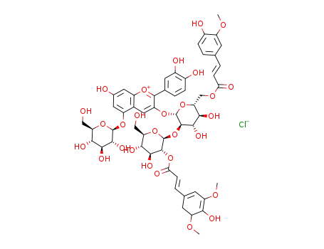 3-O-(6-O-ferulyl-2-O-(2-O-sinapyl-β-D-glucopyranosyl)-β-D-glucopyranosyl)-5-O-(β-D-glucopyranosyl)cyanidin