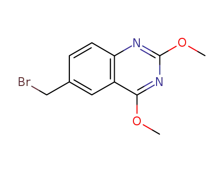Molecular Structure of 112888-62-7 (Quinazoline, 6-(bromomethyl)-2,4-dimethoxy-)