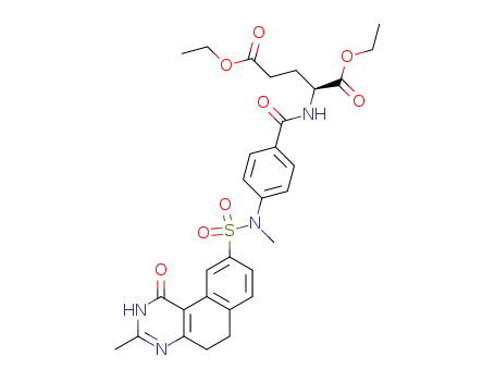 diethyl N-<4-quinazolin-9-yl)sulfonyl>amino>benzoyl>-L-glutamate