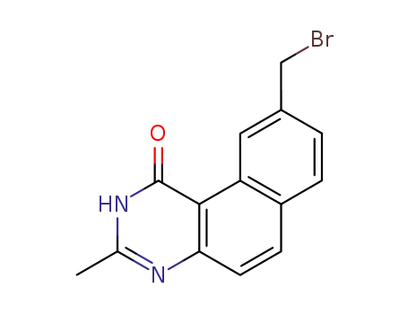 Molecular Structure of 139988-40-2 (Benzo[f]quinazolin-1(2H)-one, 9-(bromomethyl)-3-methyl-)