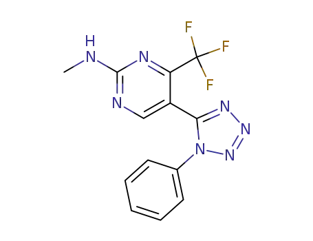 Methyl-[5-(1-phenyl-1H-tetrazol-5-yl)-4-trifluoromethyl-pyrimidin-2-yl]-amine