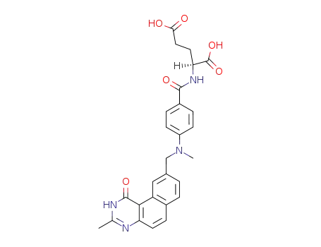 N-(4-(((1,2-dihydro-3-methyl-1-oxobenzoquinazolin-9-yl)methyl)methylamino)benzoyl)-L-glutamic acid