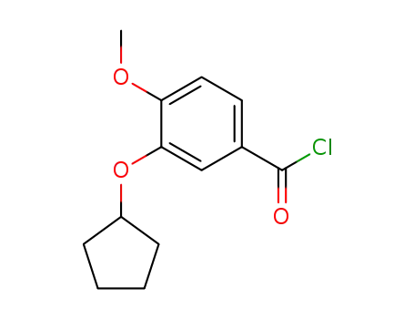 Molecular Structure of 144036-19-1 (3-(CYCLOPENTYLOXY)-4-METHOXYBENZOYL CHLORIDE)
