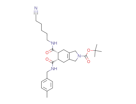 (5R,6S)-5-(5-Cyano-pentylcarbamoyl)-6-(4-methyl-benzylcarbamoyl)-1,3,4,5,6,7-hexahydro-isoindole-2-carboxylic acid tert-butyl ester