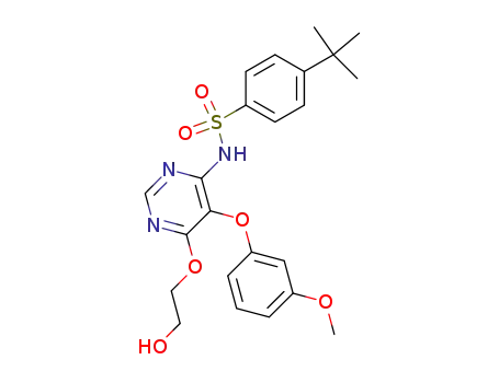 4-tert-butyl-N-[6-(2-hydroxyethoxy)-5-(3-methoxyphenoxy)-4-pyrimidinyl]benzenesulfonamide
