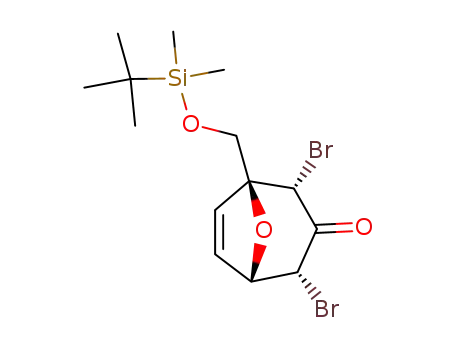 (1S,2S,4R,5S)-2,4-Dibromo-1-(tert-butyl-dimethyl-silanyloxymethyl)-8-oxa-bicyclo[3.2.1]oct-6-en-3-one