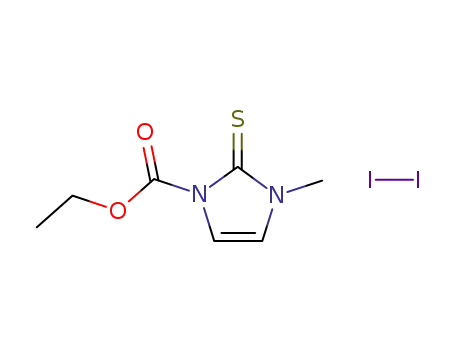 3-Methyl-2-thioxo-2,3-dihydro-imidazole-1-carboxylic acid ethyl ester; compound with iodine