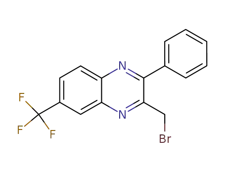 Molecular Structure of 219555-85-8 (Quinoxaline, 3-(bromomethyl)-2-phenyl-6-(trifluoromethyl)-)