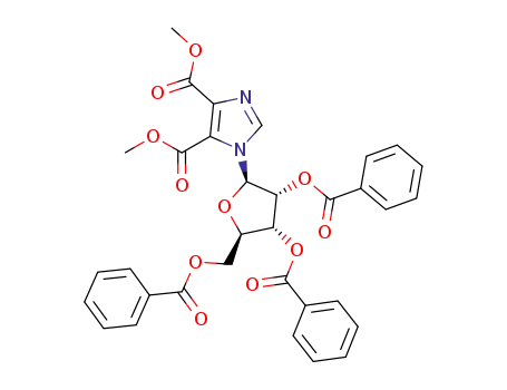 1H-Imidazole-4,5-dicarboxylicacid, 1-(2,3,5-tri-O-benzoyl-b-D-ribofuranosyl)-, dimethyl ester (9CI) cas  66657-09-8