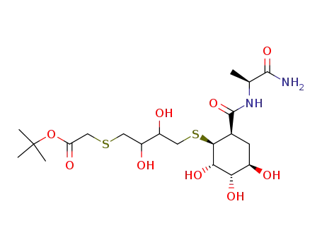 {4-[(1S,2S,3S,4R,6R)-6-((S)-1-Carbamoyl-ethylcarbamoyl)-2,3,4-trihydroxy-cyclohexylsulfanyl]-2,3-dihydroxy-butylsulfanyl}-acetic acid tert-butyl ester
