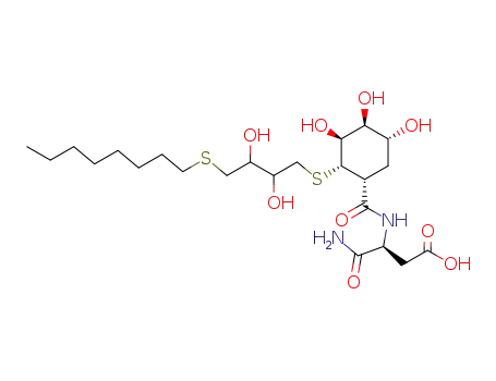 (S)-3-{[(1R,2S,3S,4S,5R)-2-(2,3-Dihydroxy-4-octylsulfanyl-butylsulfanyl)-3,4,5-trihydroxy-cyclohexanecarbonyl]-amino}-succinamic acid